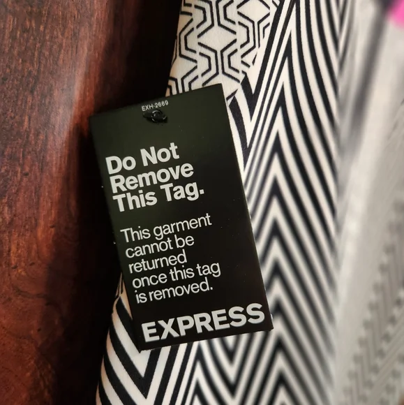 Express strapless print dress - Picture 5 of 5